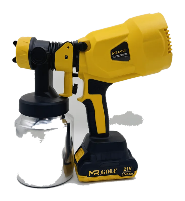 Cordless Spray Paint Gun Aluminum Pot MG1822 — Mr Golf spray guns