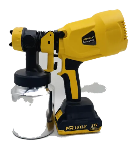 Cordless Spray Paint Gun Aluminum Pot MG1822 — Mr Golf spray guns